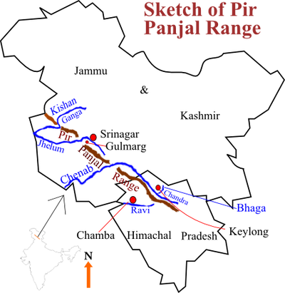 Solved] Where is the Pir Panjal Range located?